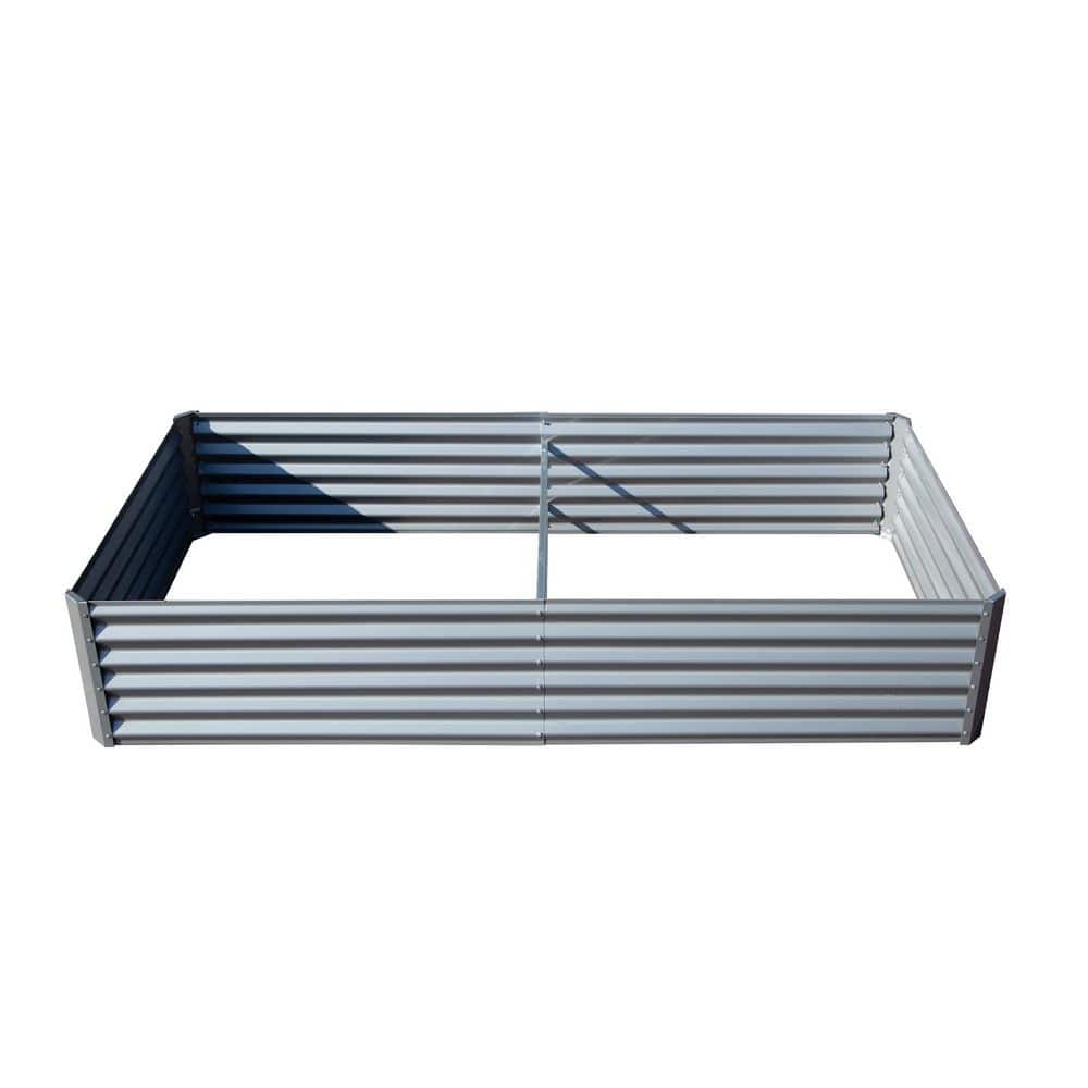 8 ft. x 4 ft. x 1.5 ft. Silver Galvanized Steel Rectangular Outdoor Raised Garden Bed price history on PriceWatchPro