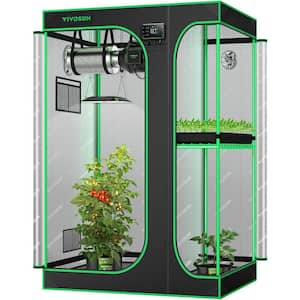 3 ft. L x 2 ft. L 2-in-1 Mylar Reflective Grow Tent for Indoor Hydroponic Growing System