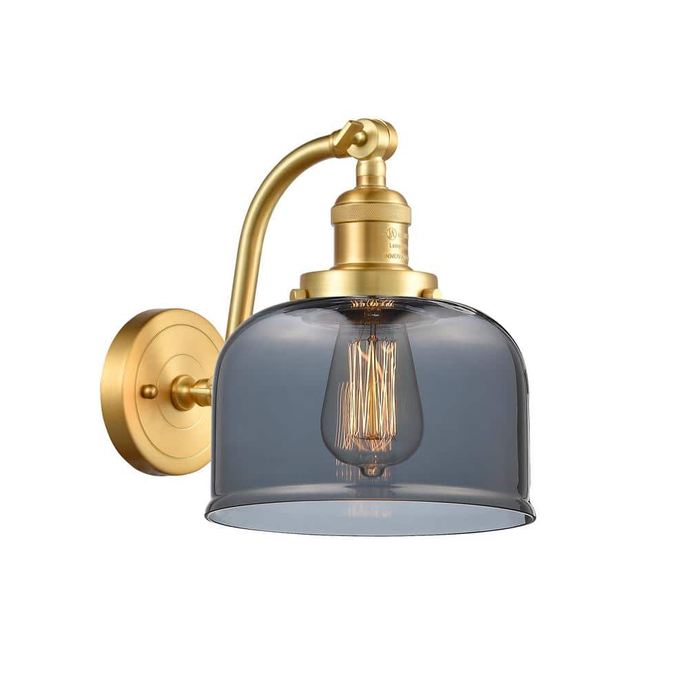 Bell 1-Light Satin Gold Wall Sconce with Glass Shade price history on PriceWatchPro