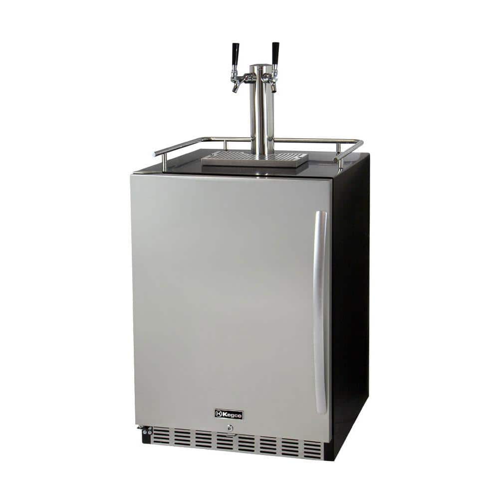 Kegco Digital Undercounter Full Size Beer Keg Dispenser with XCLUSIVE Dual Tap Premium Direct