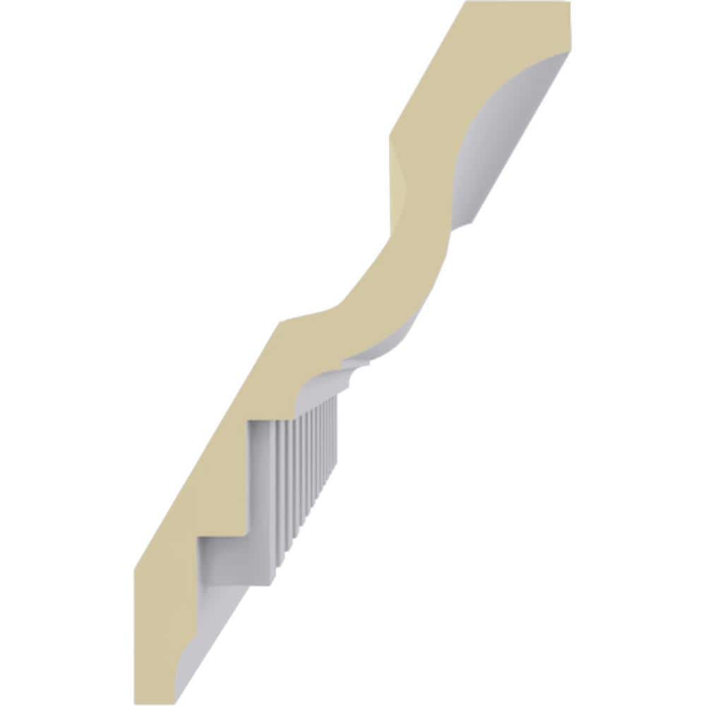94.5" White Polyurethane Dentil Crown Moulding