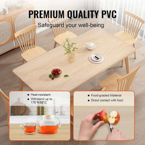 Frosted Clear Table Protector – 24” X 36”, 1.5mm Thick PVC Desk Pad, Waterproof & Easy To Clean - View #9