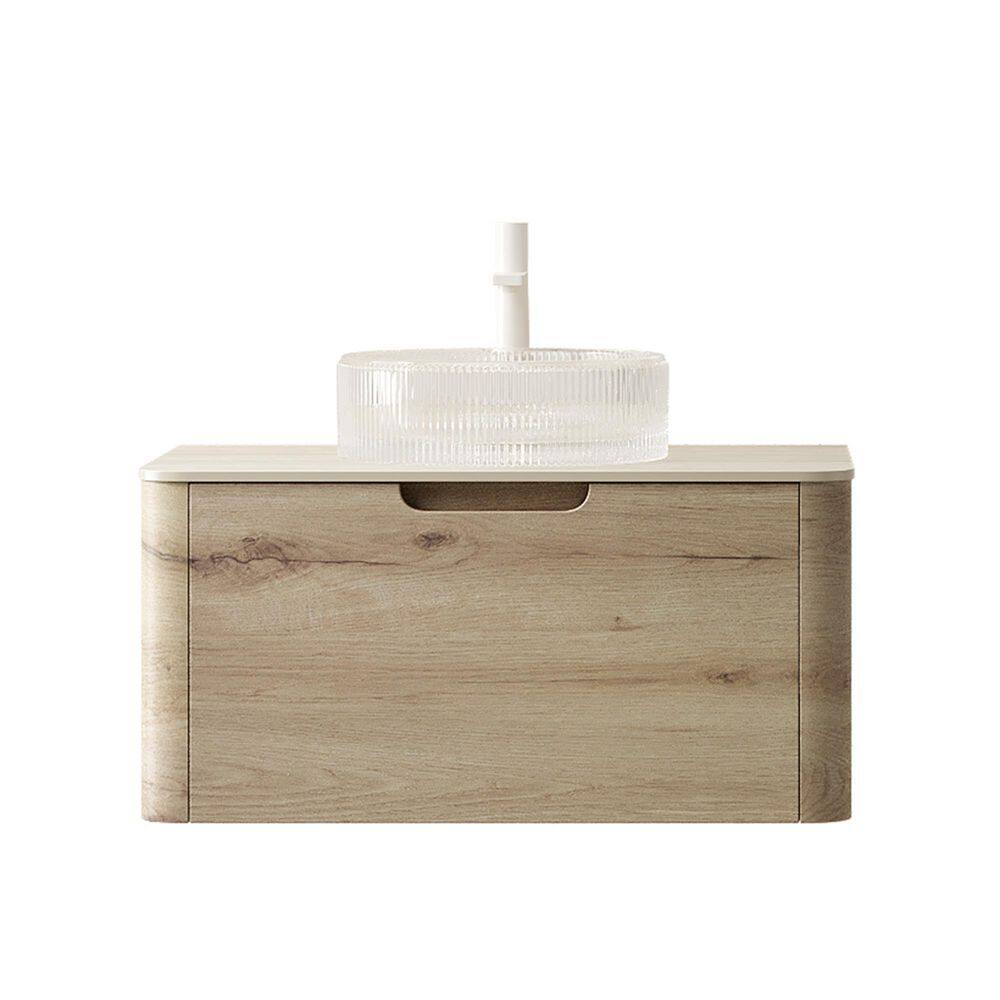30 in. Wall-Mounted White Oak Bath Vanity with White Oak Sintered Stone Top Assembled price history on PriceWatchPro