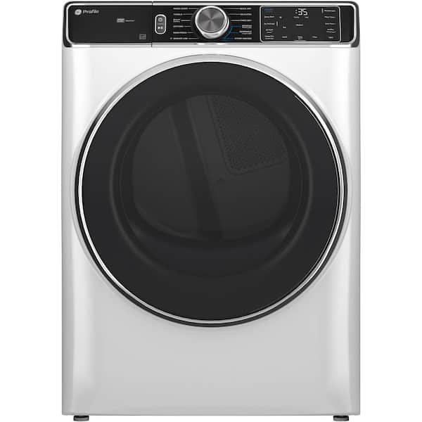 GE Profile 7.8 cu. ft. vented Electric Dryer in White with Steam and Sanitize Cycle, ENERGY STAR