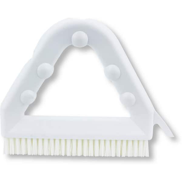 Unbranded Sparta 9 in. White Polyester Tile and Grout Brush (4-Pack)