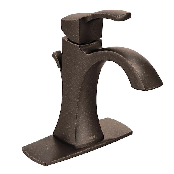 Single Handle High Arc Bathroom Faucet, Moen Rubbed Bronze Bathroom Accessories