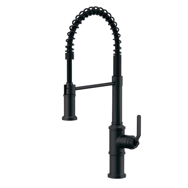 Gerber Kinzie 1-Handle Pre-Rinse Deck Mount Kitchen Faucet with 1.75 GPM in Satin Black