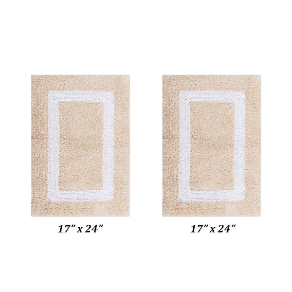 Better Trends Hotel Collection Sand/White 17 in. x 24 in. and 17 in. x ...