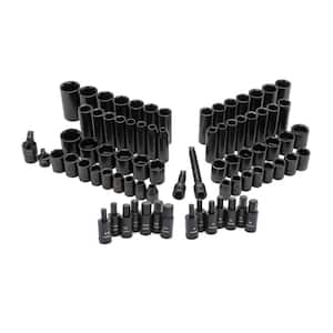 1/2 in. Drive Master 6-Point Impact and Hex Bit Socket Set (78-Piece)