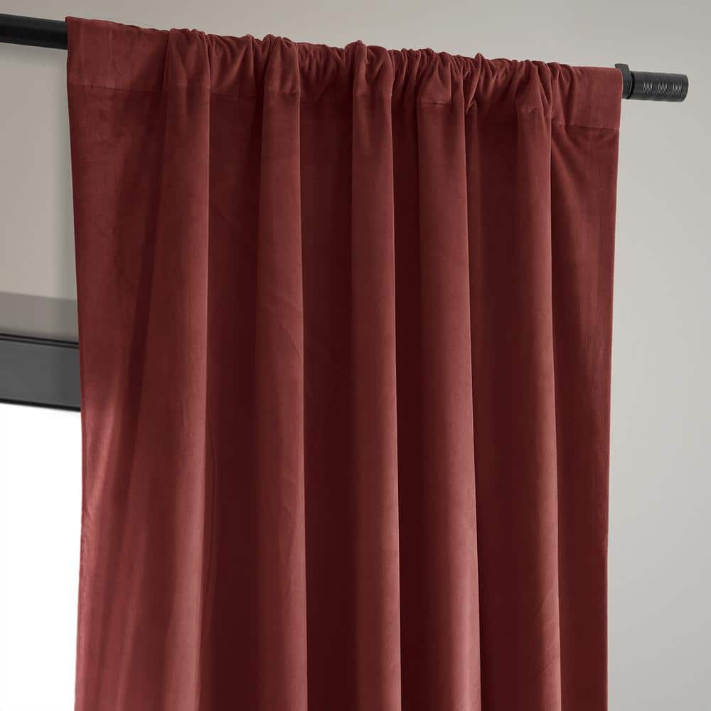 Burgundy Velvet Blackout Window Panel 50" x 108"