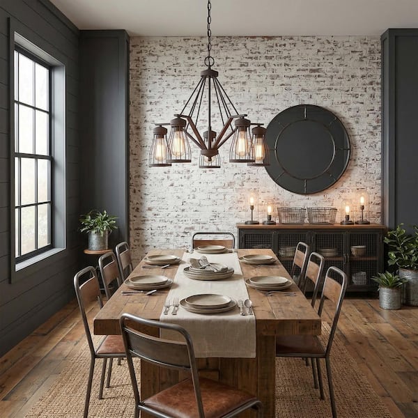 Designers Fountain Brooklyn 5-Light Bronze Rustic Classic