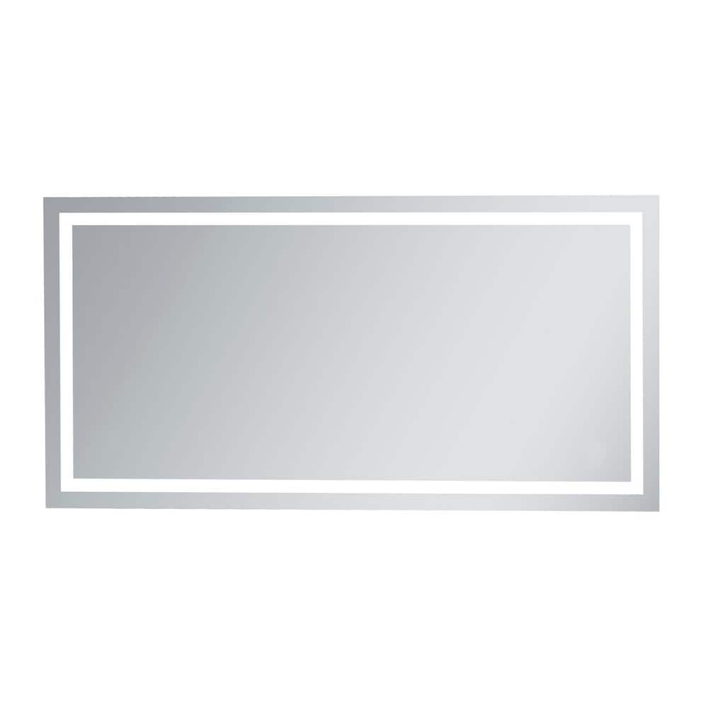 Timeless Home 36 in. W x 72 in. H Rectangle Frameless Silver LED Mirror
