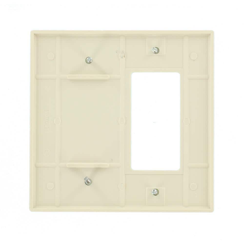 Light Almond 2-Gang Thermoset Plastic Wallplate