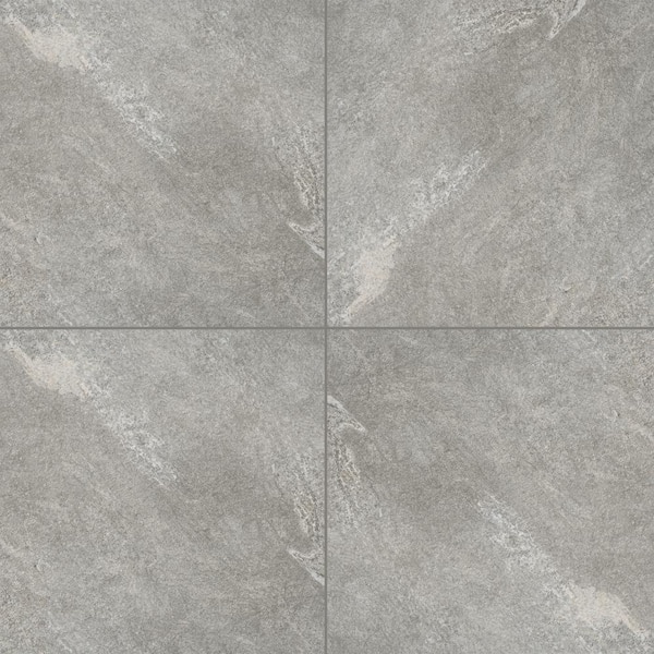 MSI Quarzo Gray 24 in. x 24 in. Matte Porcelain Paver Floor Tile (14 ...