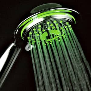 4-Spray Setting LED Handheld Shower in Chrome