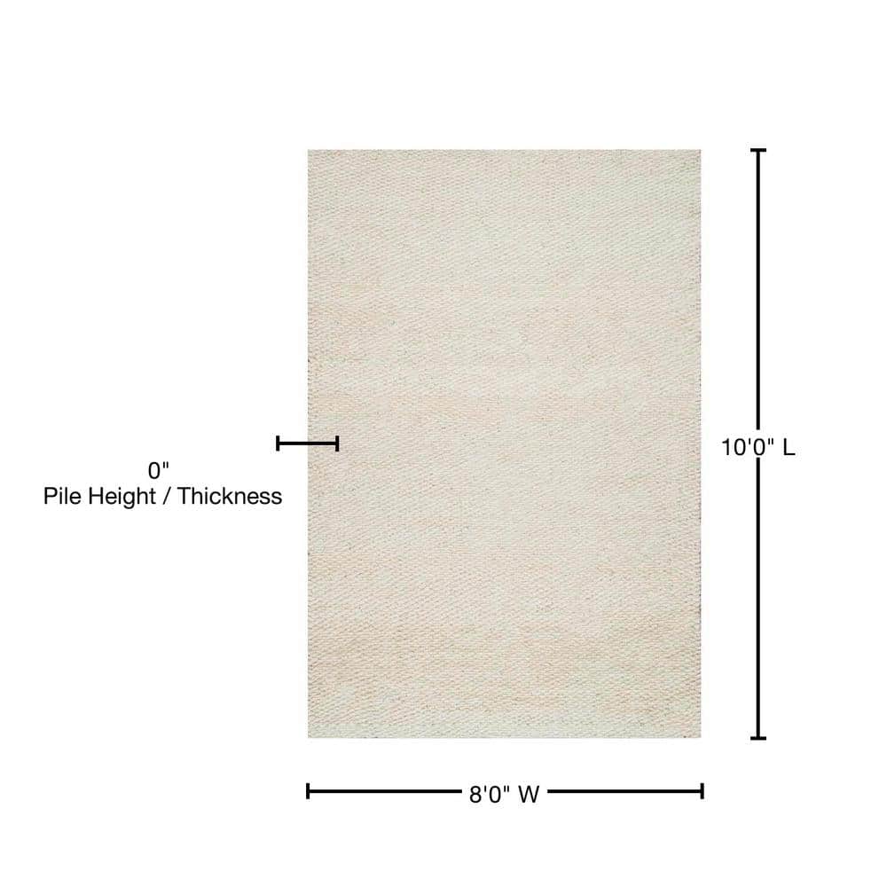 Organico 8' x 10' Ivory Handcrafted Jute Area Rug