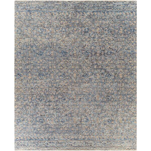 Livabliss Newcastle Blue Tribal 8 ft. x 10 ft.Indoor Area Rug