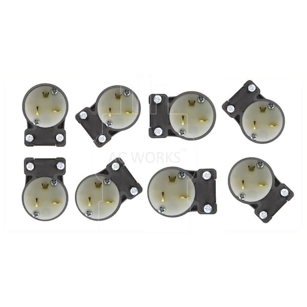 AC WORKS 20 Amp 250-Volt NEMA 6-20P 3-Prong All Angles Elbow