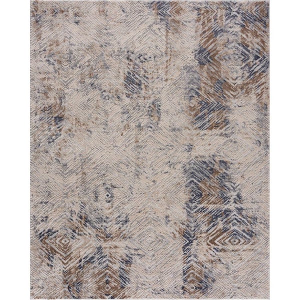 Rug Branch Vogue Beige Large (8 ft. x 11 ft.) - 7 ft. 9 in. x 10 ft. 9 in. Modern Abstract Area Rug