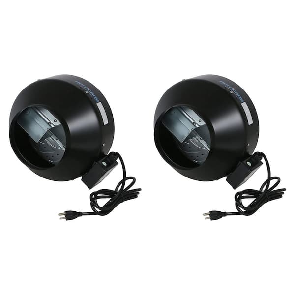 Hurricane 8 in. Commercial Grade Inline Wall Fan For HVAC and Ventilation (2-Pack)