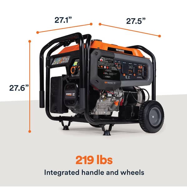 Generac 12500/9500-Watt Electric Switch Tri-Fuel, Gas, Propane