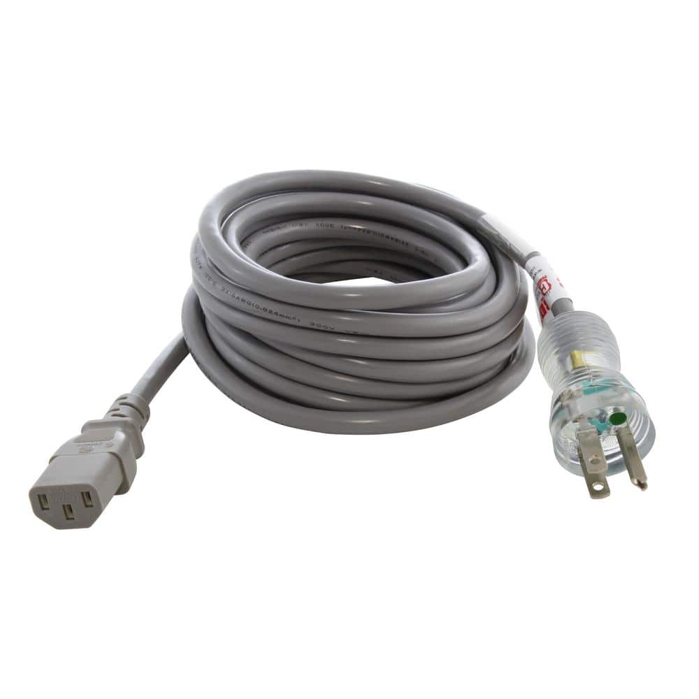 AC WORKS 4 ft. 10 Amp 18/3 Medical Grade Power Cord with C13 Connector -  MD10AC13-048