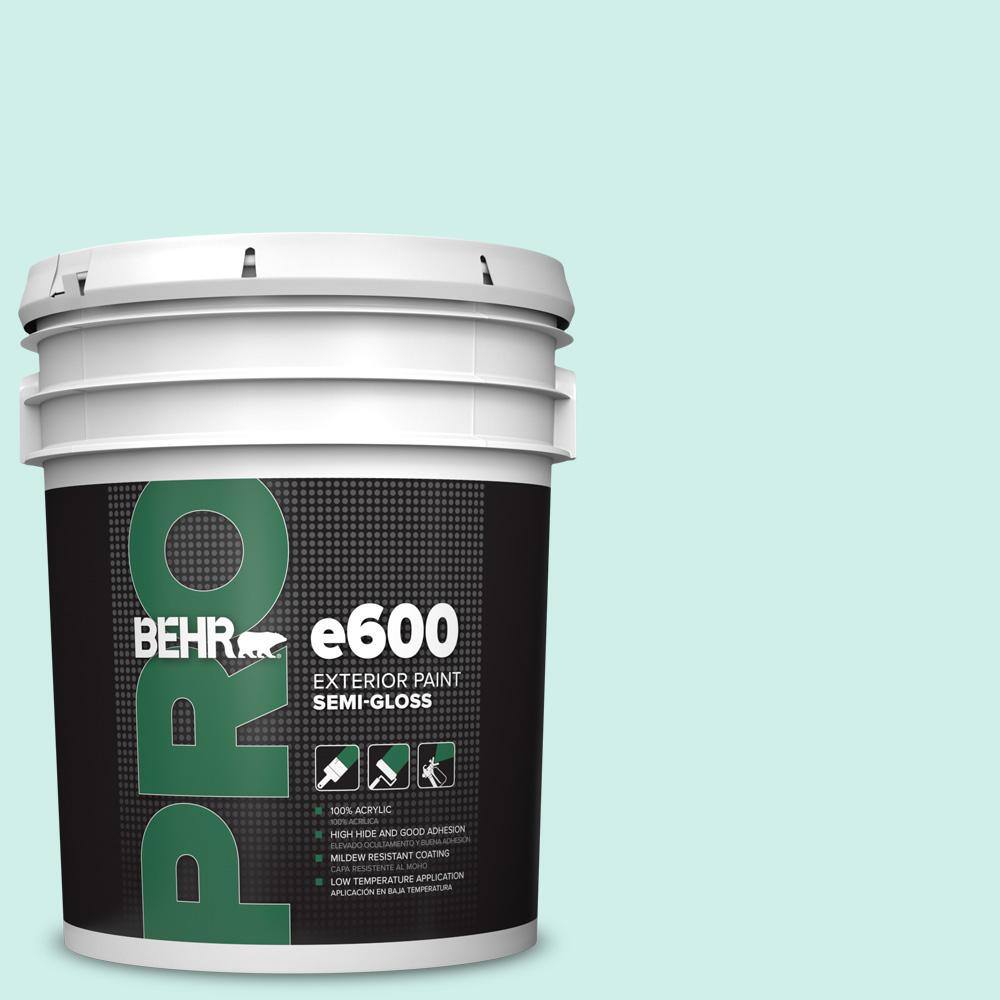 5 gal. #490A-1 Teal Ice Semi-Gloss Exterior Paint