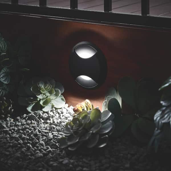 150 Lumens Low Voltage Black Integrated LED Round Outdoor InGround Well/Deck Light