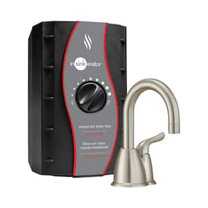 Invite HOT150 Series Instant Hot Water Dispenser Tank with 1-Handle 6.25 in. Faucet in Satin Nickel