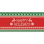 7 ft. x 16 ft. Ugly Christmas Sweater Happy Holidays-Christmas Garage Door Decor Mural for Double Car Garage