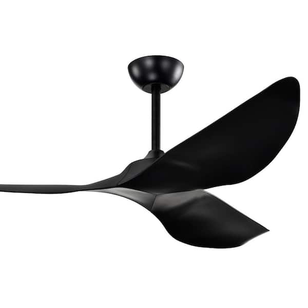 Warehouse of Tiffany Duncan 52 in. Indoor Matte Black Finish Ceiling Fan with Light Kit