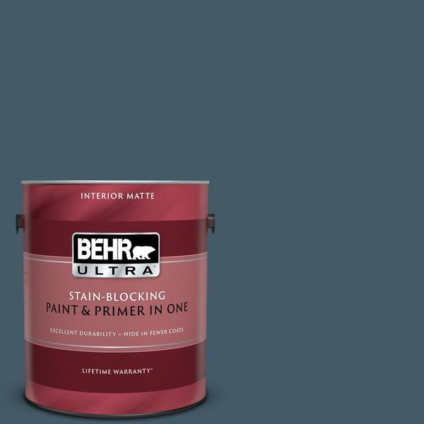BEHR ULTRA 1 gal. #UL230-22 Observatory Matte Interior Paint and Primer in One