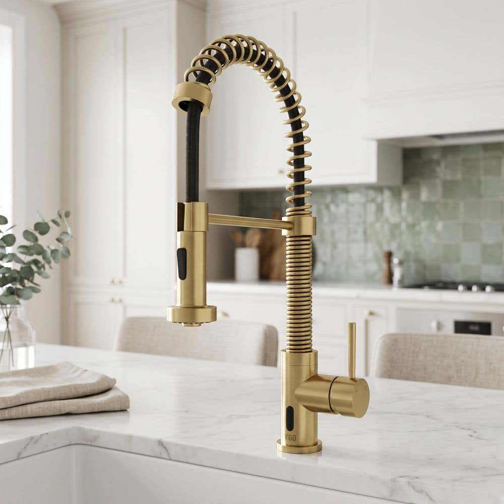 VIGO Edison Single Handle Pull-Down Sprayer Kitchen Faucet with