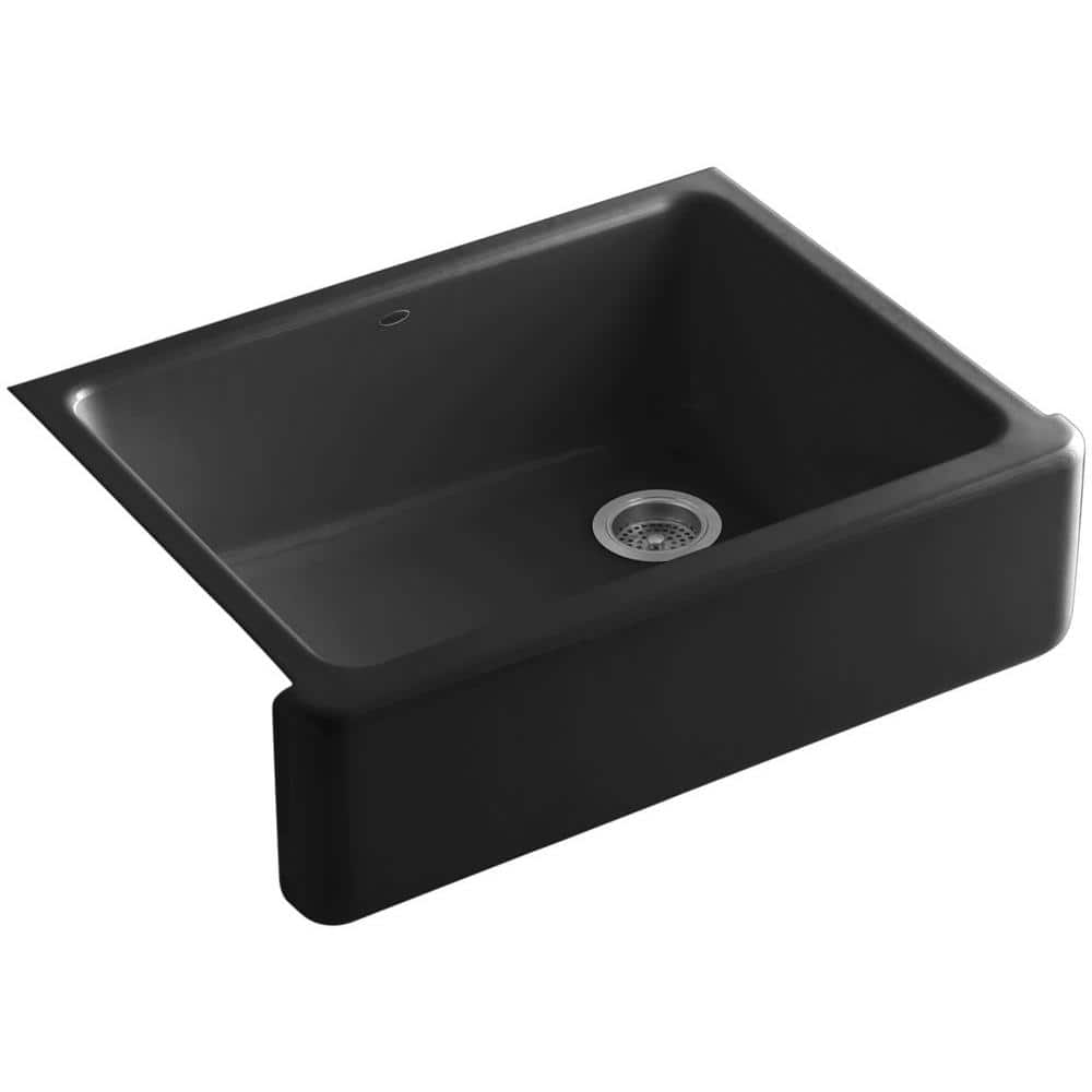 KOHLER Whitehaven Farmhouse Apron-Front Cast Iron 30 in. Single Basin ...