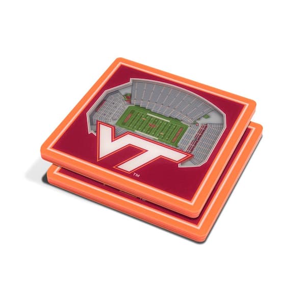 YouTheFan NCAA Virginia Tech Hokies 3D StadiumViews Coasters