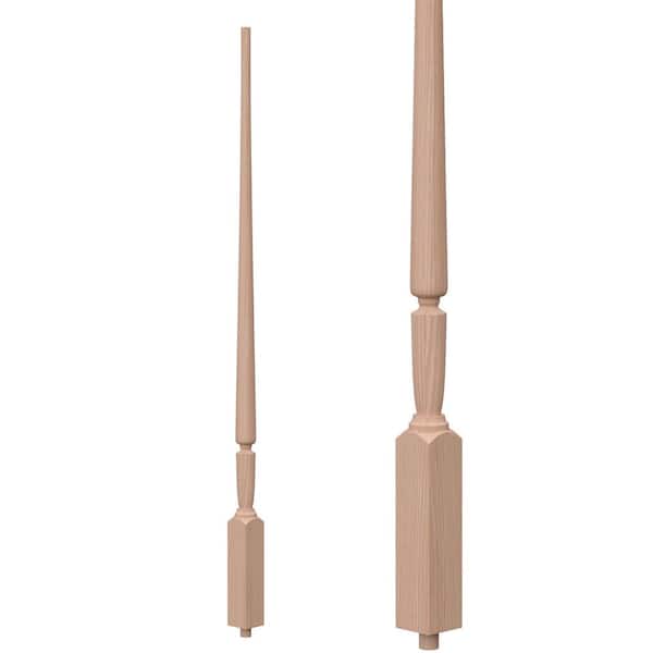 EVERMARK Stair Parts 41 in. x 1-3/4 in. 2015 Unfinished Red Oak Pin Top Wood Baluster for Stair Remodel
