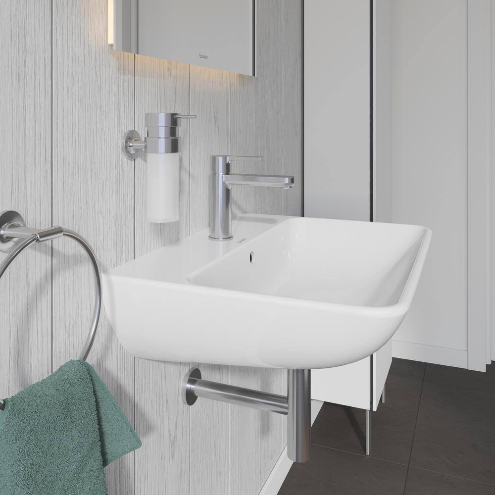 Starck Modern 24" White Ceramic Wall-Mount Bathroom Sink