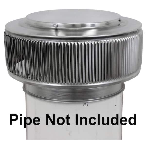 Active Ventilation 10 in. Dia Aura PVC Vent Cap Exhaust with Adapter for Schedule 40 or Schedule 80 PVC Pipe in Mill Finish