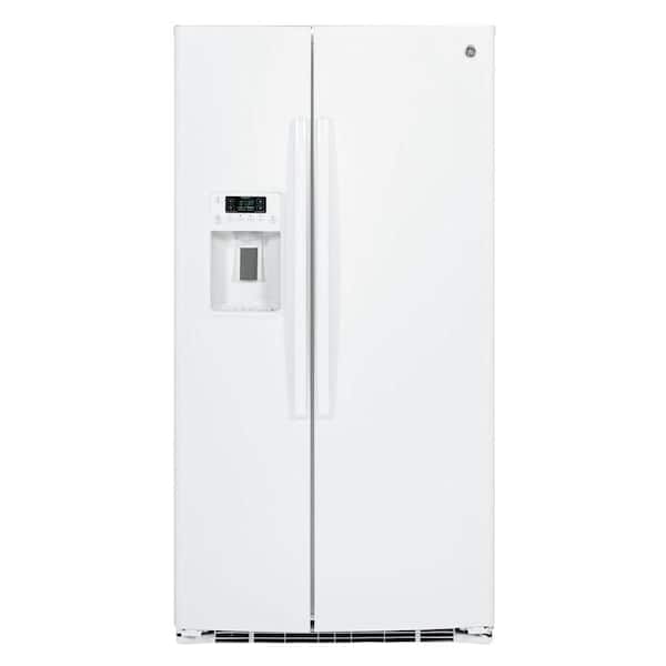 GE 25.9 cu. ft. Side by Side Refrigerator in White