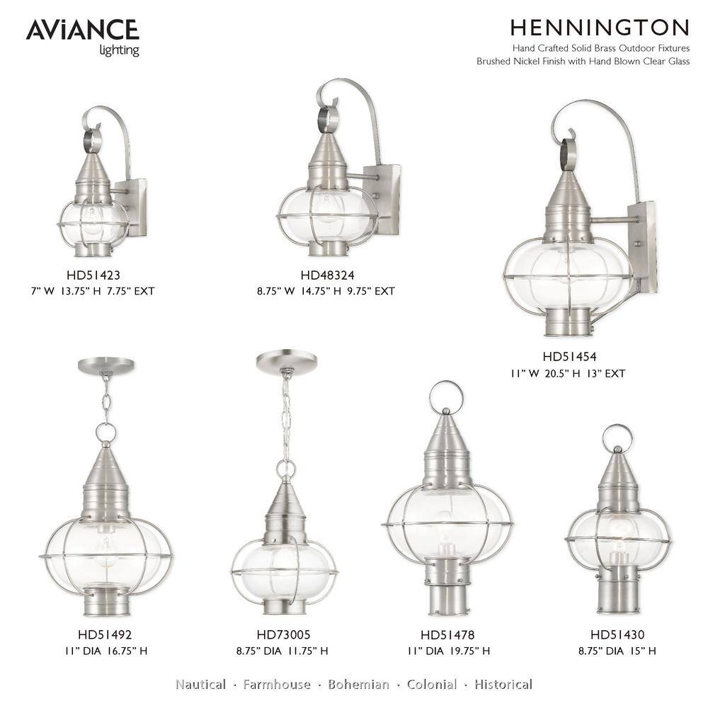 Brushed Nickel Globe Pendant Light with Clear Glass Shade