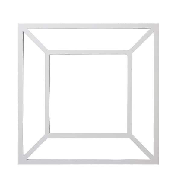 Ornamental Mouldings 20510 Square Within Square 22.50 in. x 0.25 in. x 22.50 in. White Polyurethane Accent Wall Moulding