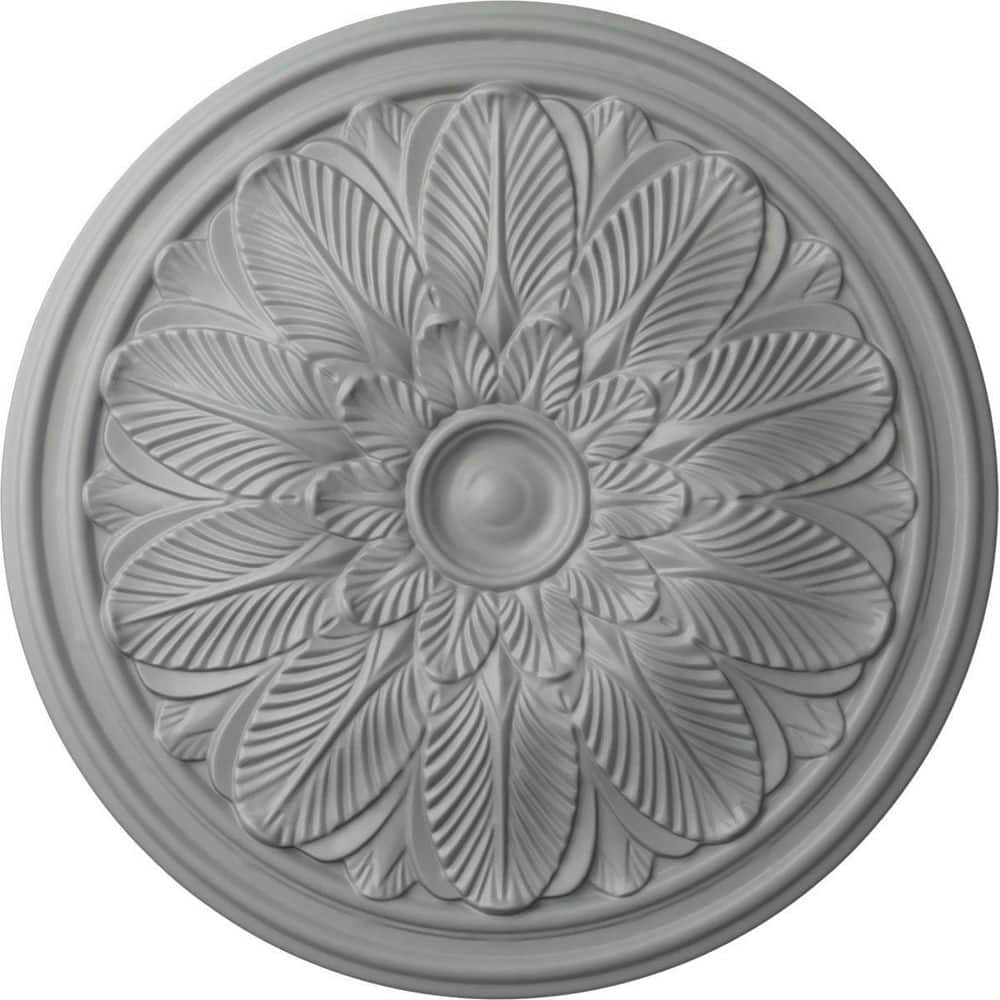 Bordeaux Primed White Polyurethane Ceiling Medallion, 22.63" Diameter