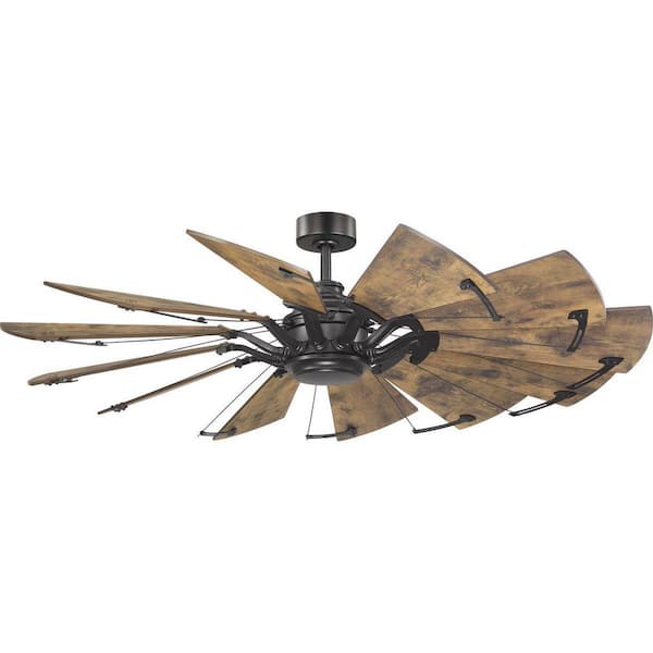 Springer 60 in. Indoor Architectural Bronze Coastal Windmill Ceiling Fan with Remote Included for Great Room