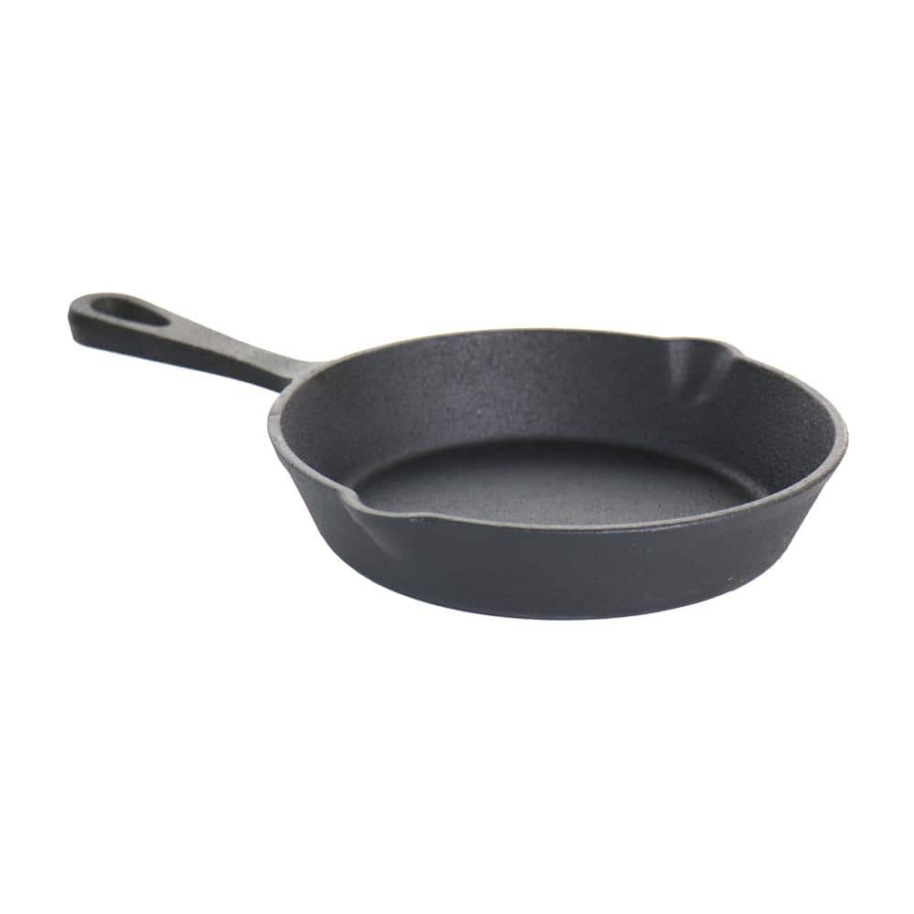 MegaChef Pre-Seasoned Black Cast Iron Skillet Set, 3 Piece