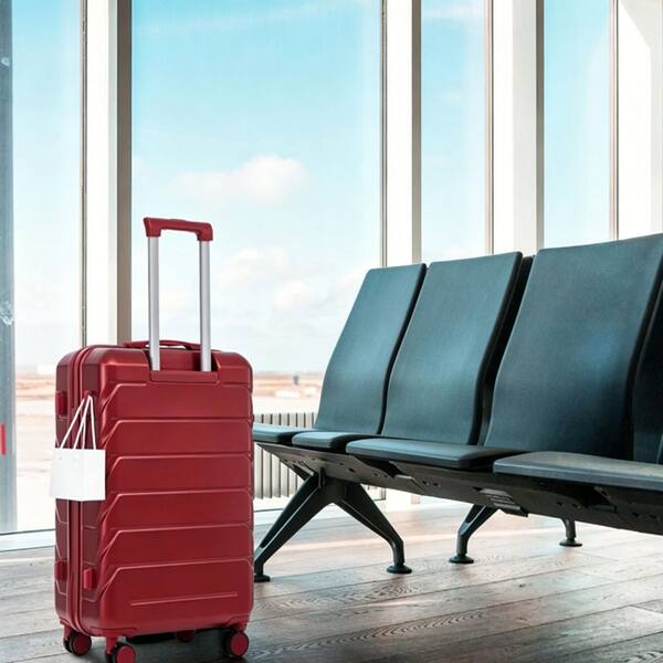 Wudkey 3-Piece ABS Plastic Luggage Set with Combination Lock, 20