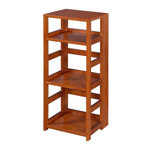 Regency 34 in. Cherry Wood 3-shelf Standard Bookcase