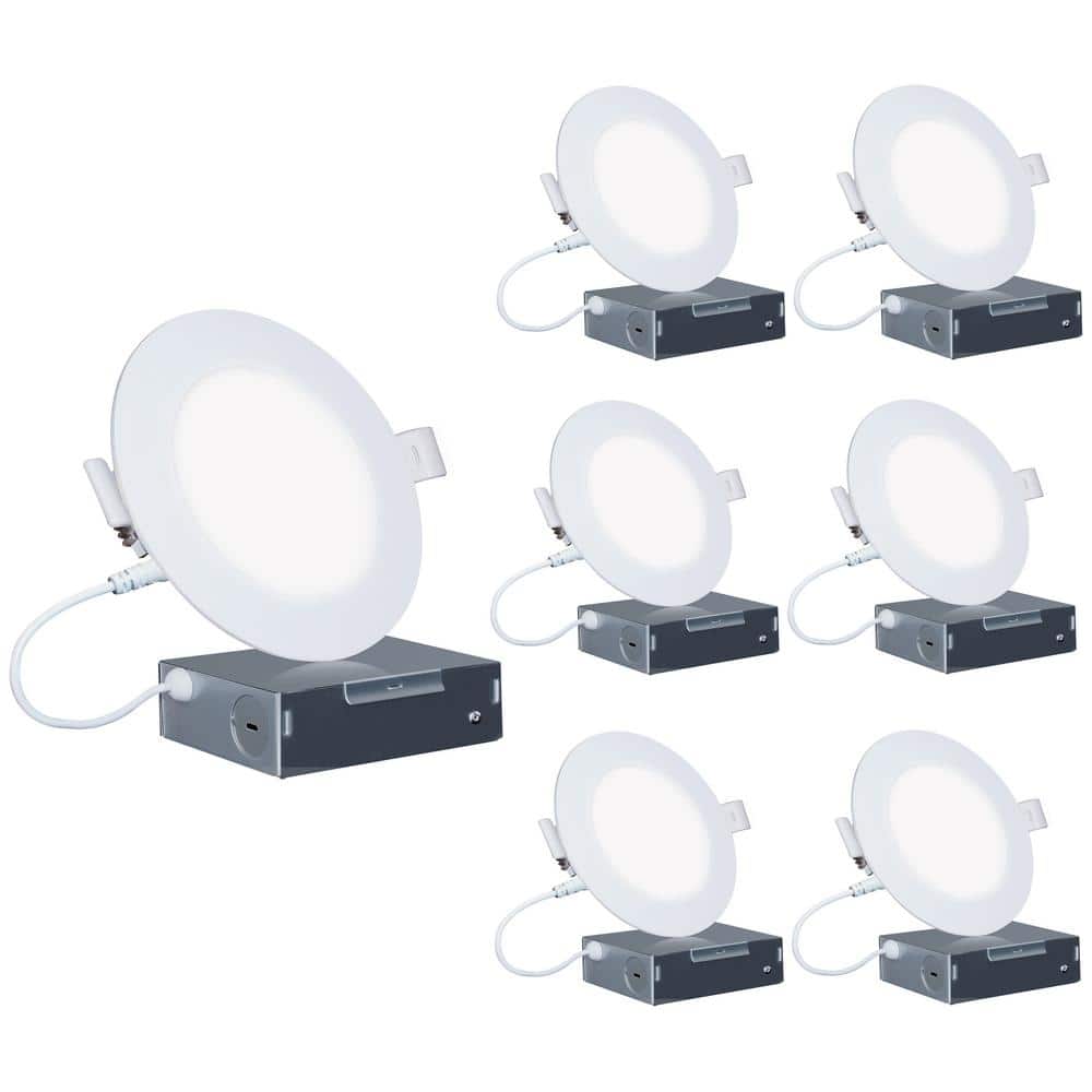 4'' White Aluminum LED Canless Recessed Lighting Kit