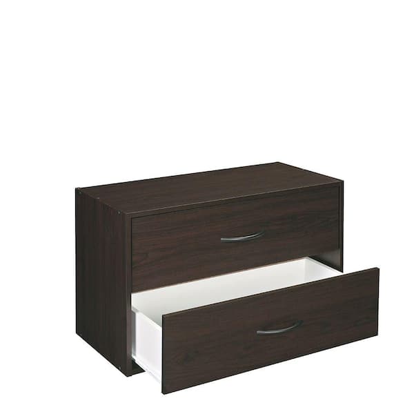 Honey-Can-Do Tall and Narrow Stackable Storage Drawers Brown