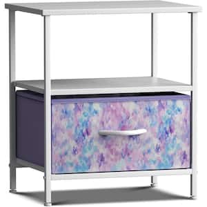 Purple Tie-dye 1-drawer 15.75 in. Wide Dresser without Mirror