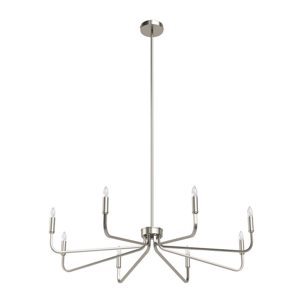 The 8-Light 38 in. Brushed Nickel Modern Branch Dimmable Chandeliers Living Foyer Lighting price history on PriceWatchPro